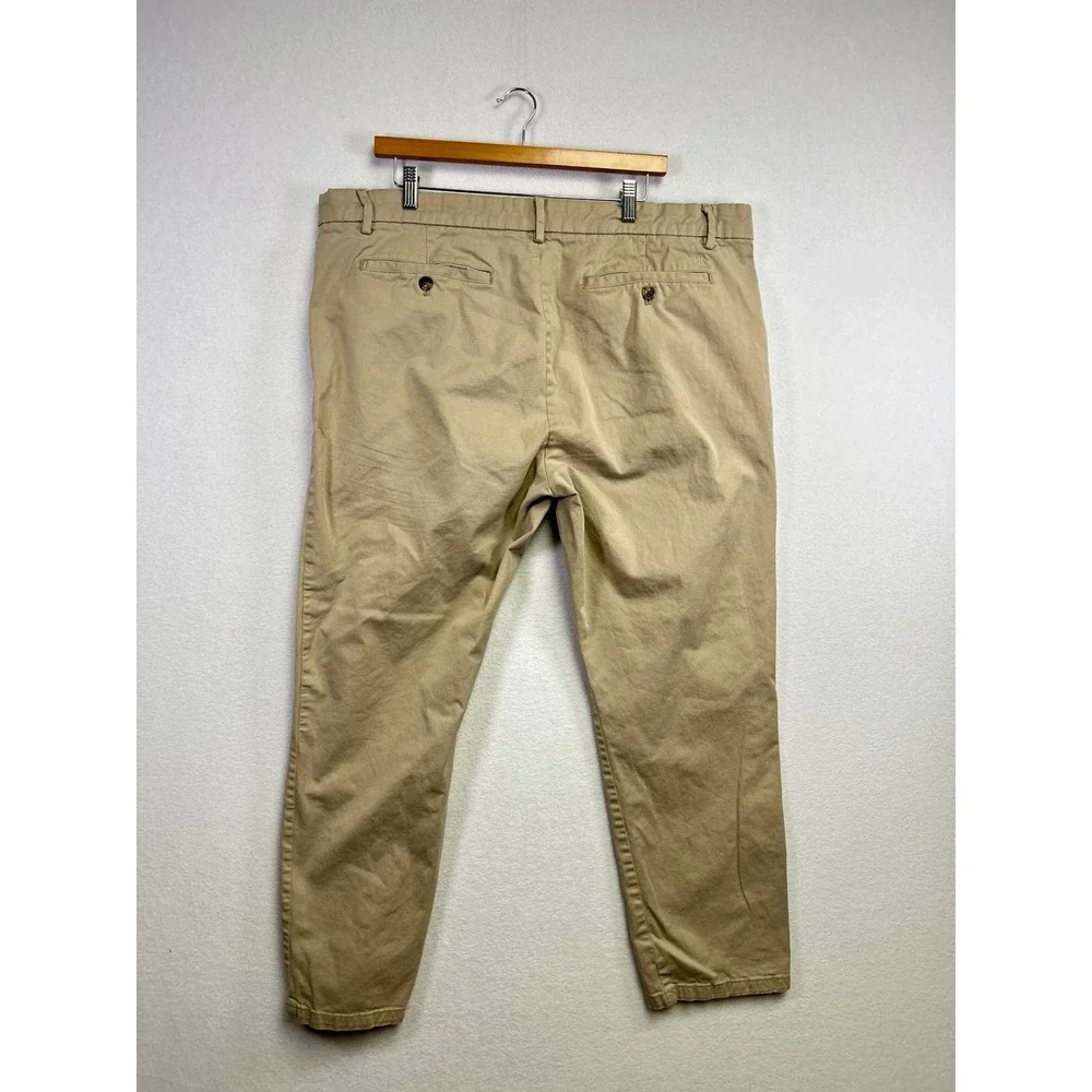 Banana Republic Mens Khaki Chinos Flat Front Pants‎ Size 40x30